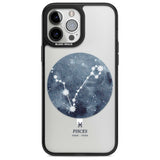 Pisces Zodiac Transparent Design - Blue