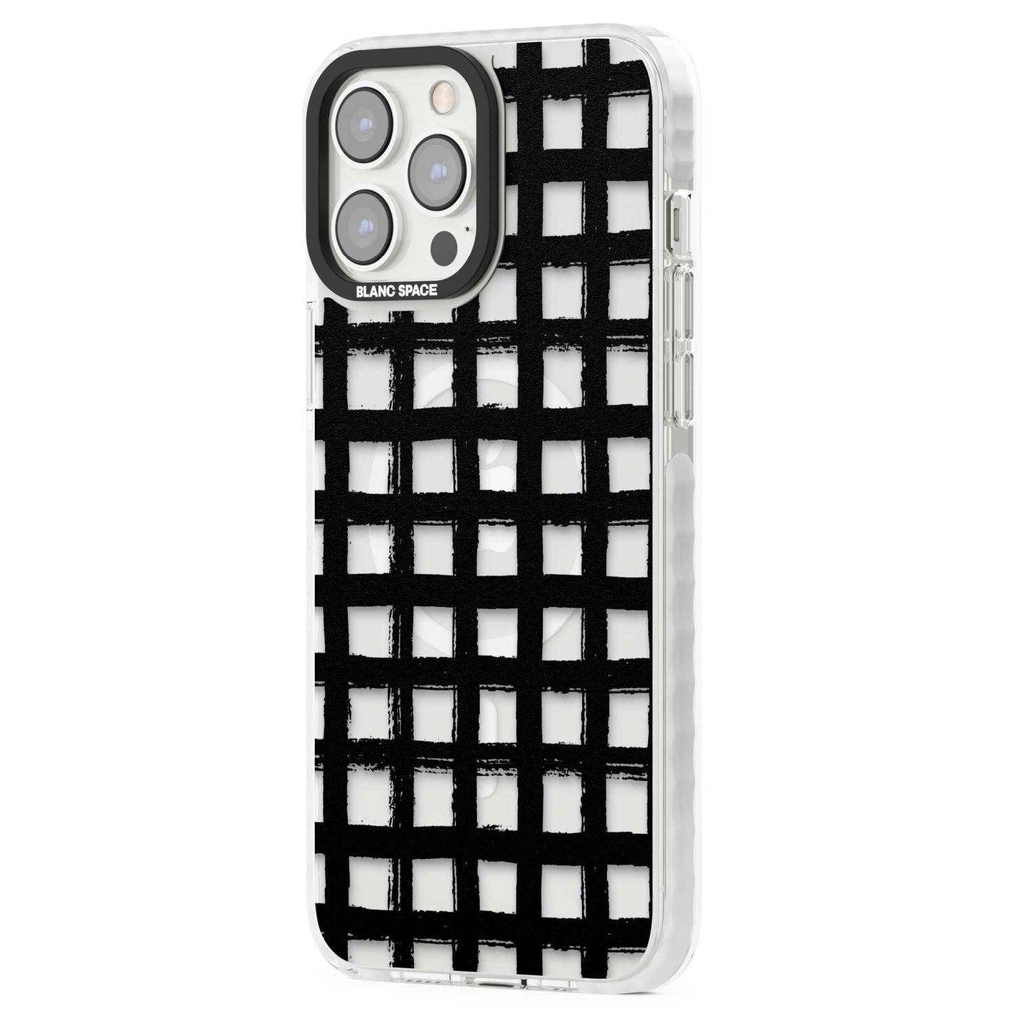 Messy Black Grid Clear