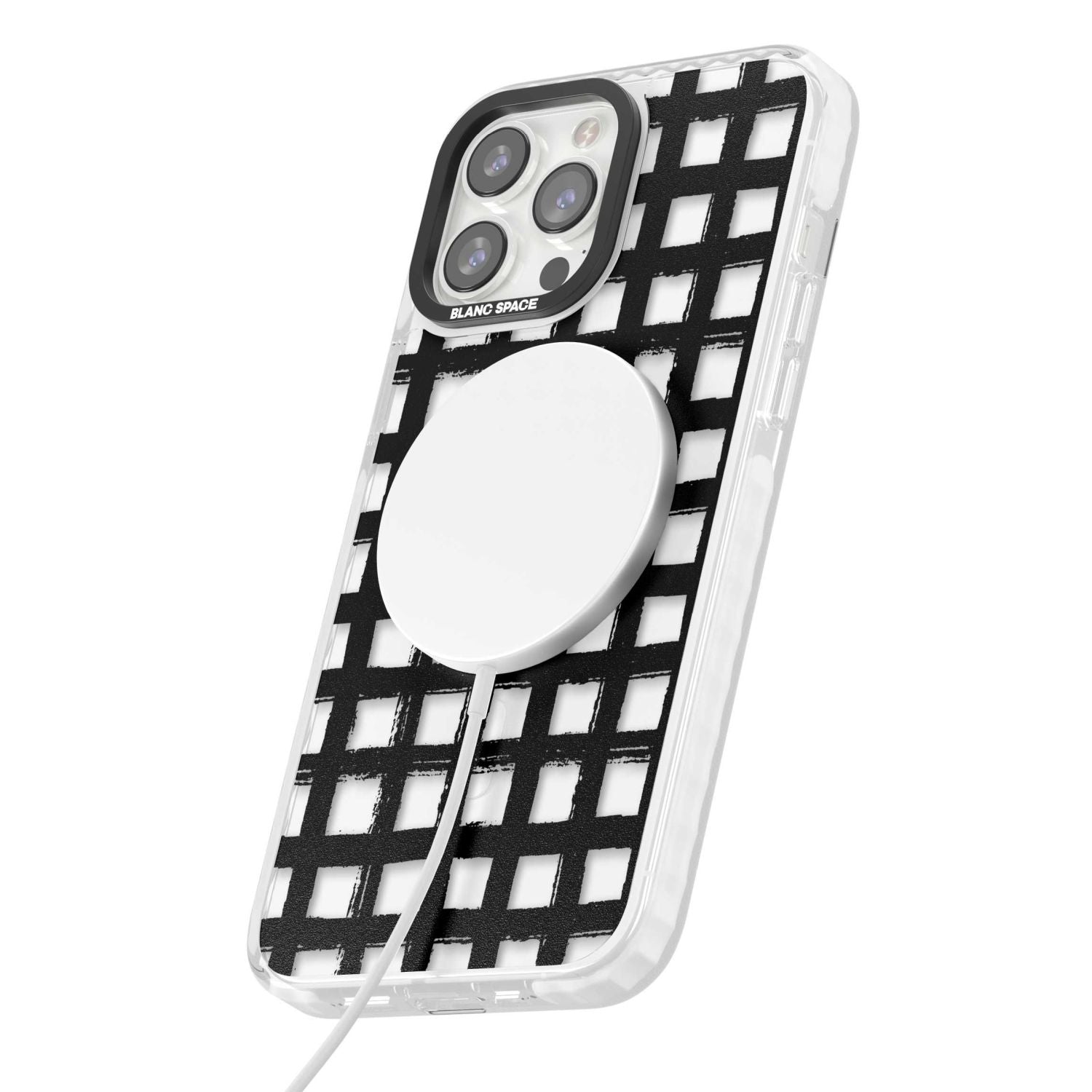 Messy Black Grid Clear