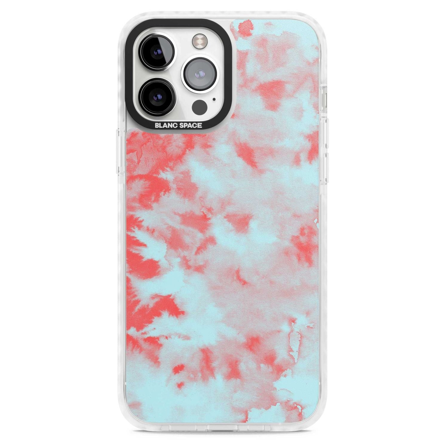 Red & Blue Acid Wash Tie-Dye Pattern