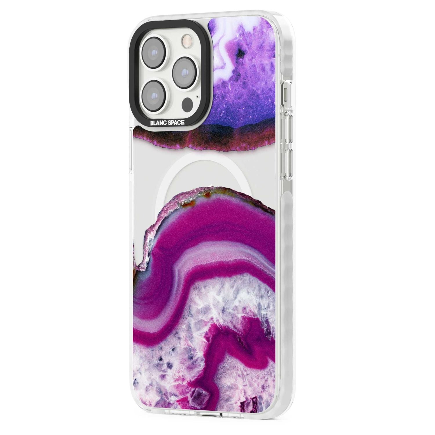 Purple & White Gemstone Crystal Clear Design