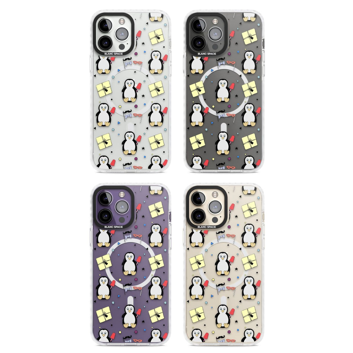 Cute Penguin Pattern Clear