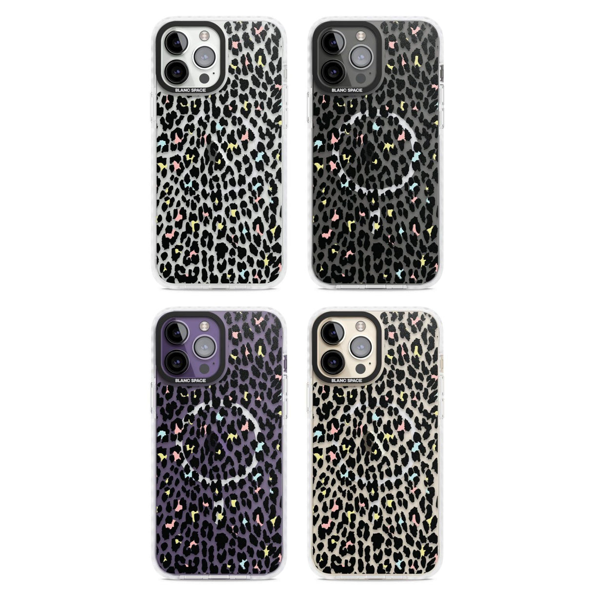 Mixed Pastels Leopard Print - Transparent