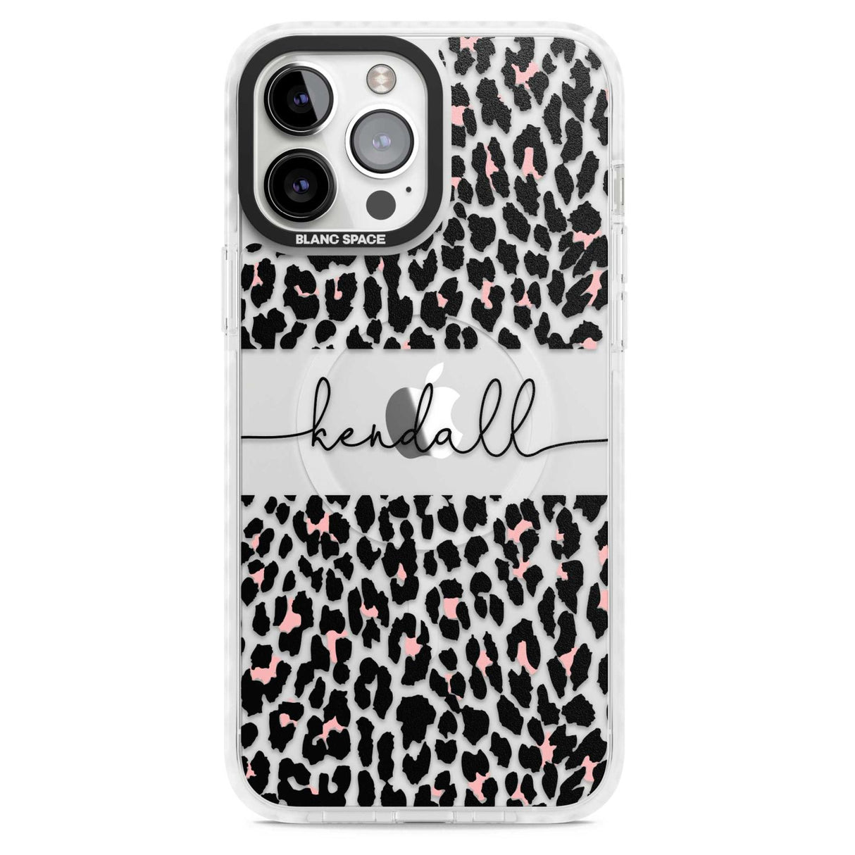 Personalised Pink & Cursive Leopard Spots