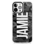 Personalised Vertical Name Black Camouflage