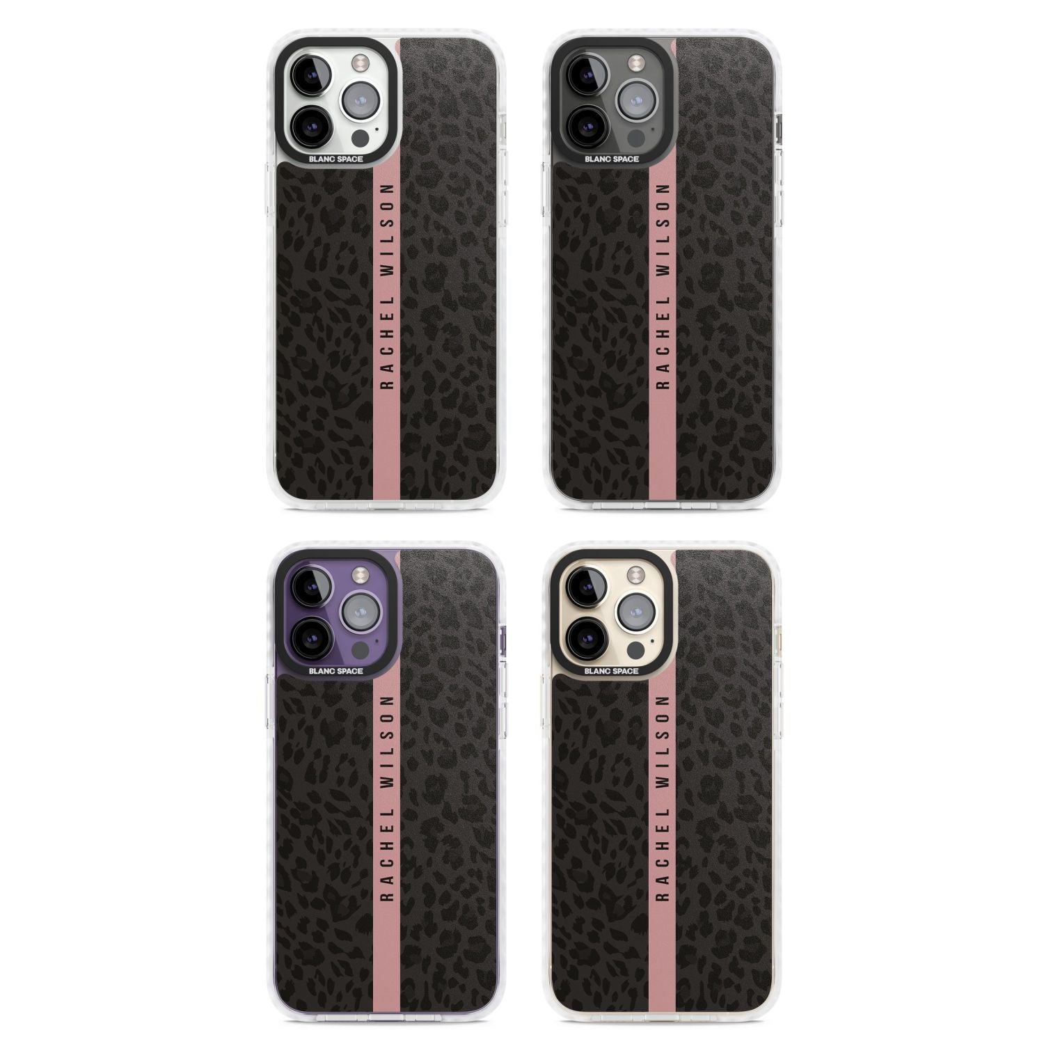 Personalised Pink Stripe Leopard