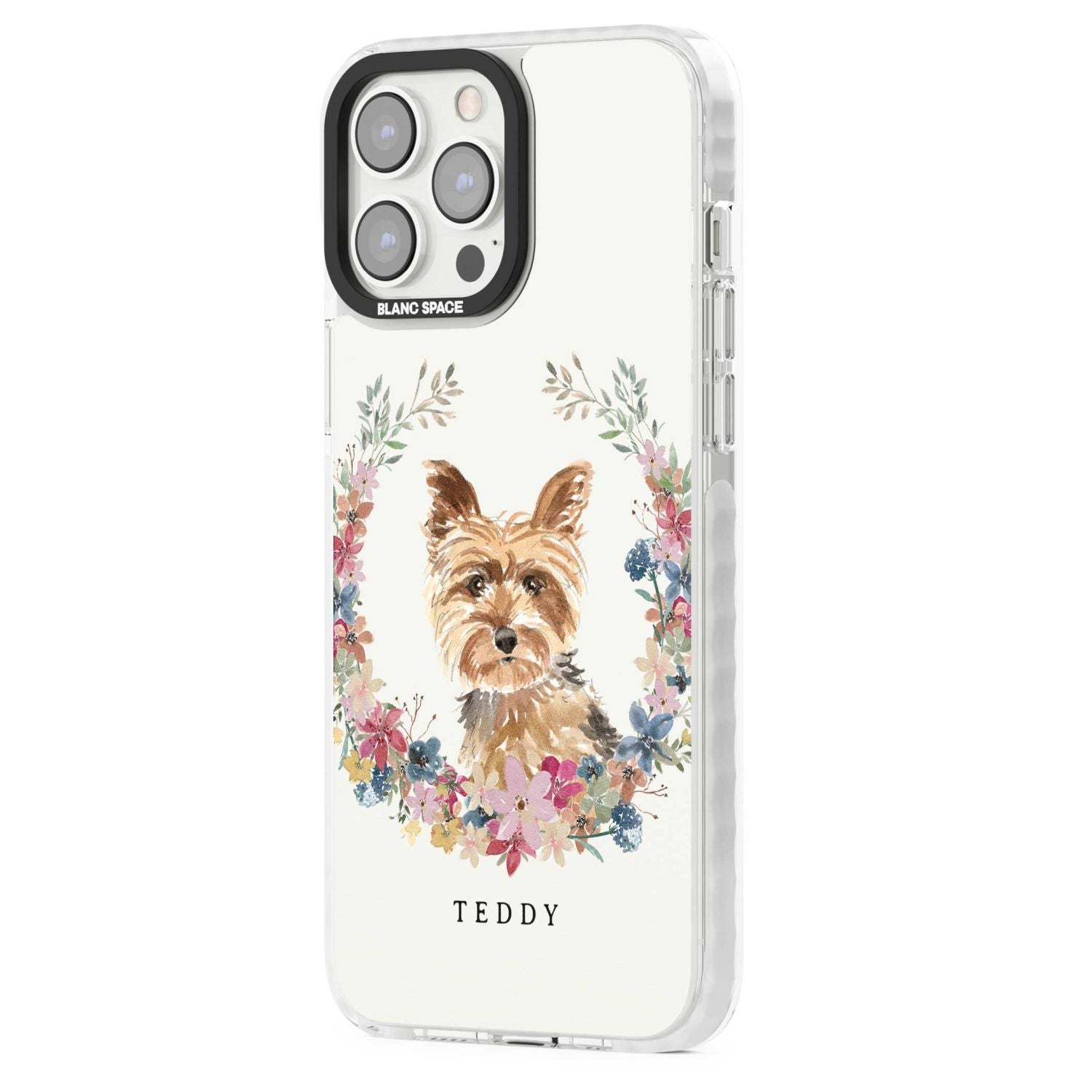 Personalised Yorkshire Terrier Floral Portrait