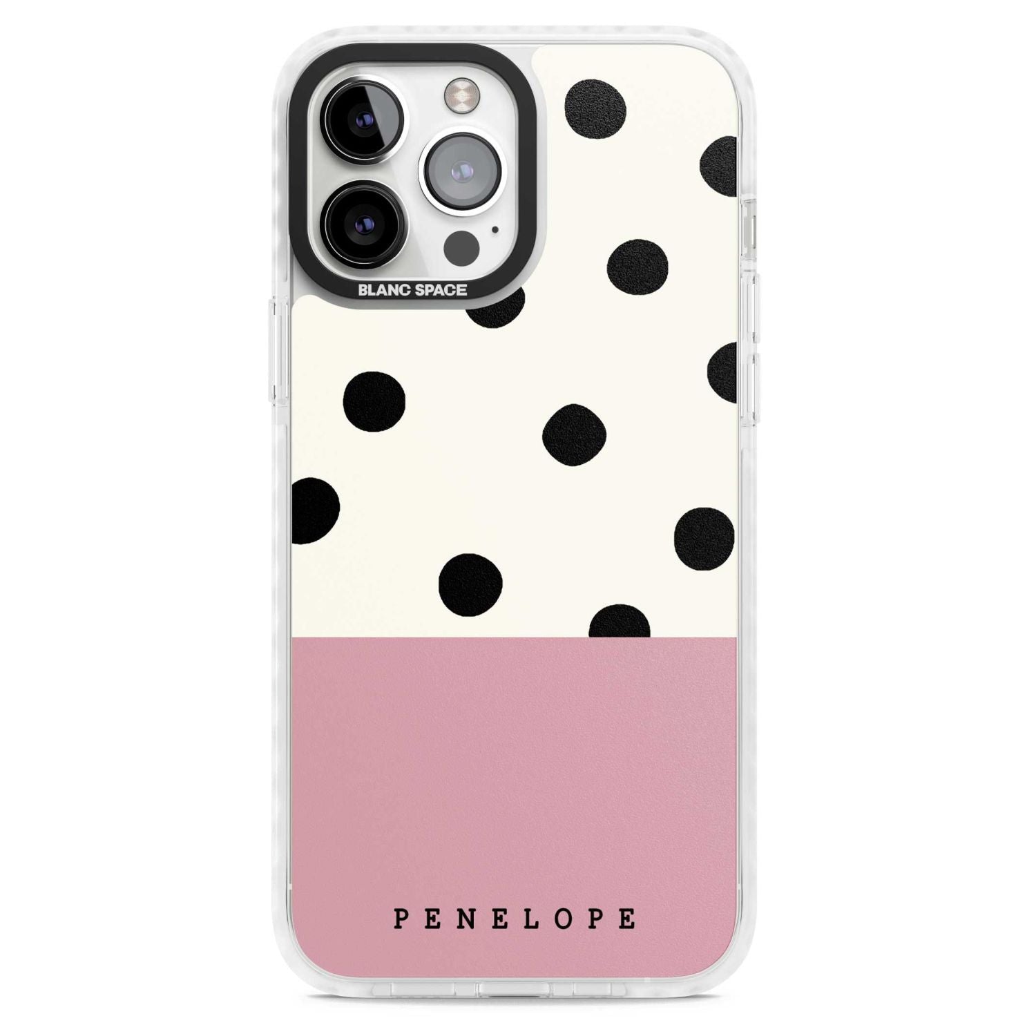 Personalised Pink Border Polka Dot