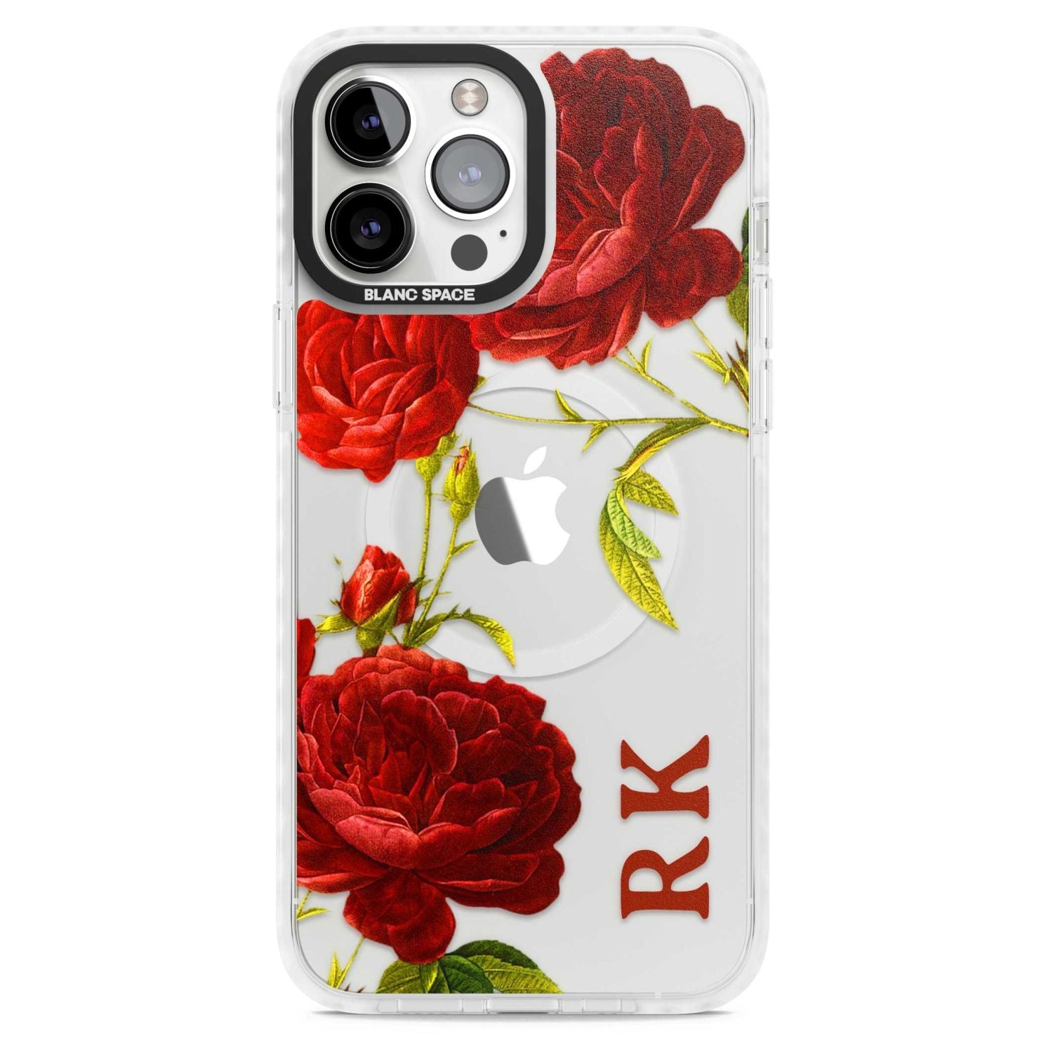 Personalised Vintage Floral Red Roses