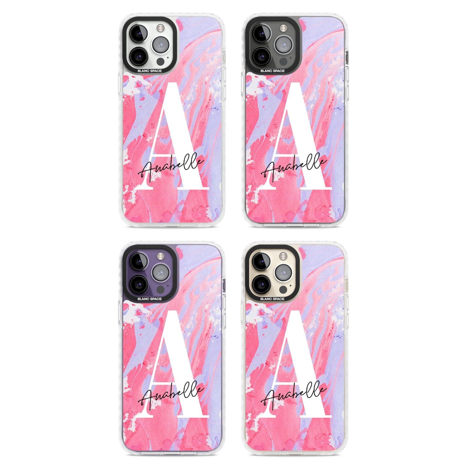 Personalised Pink & Purple Marble