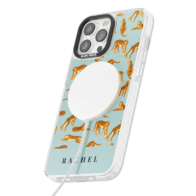 Personalised Tiger Pattern: Turquoise Blue