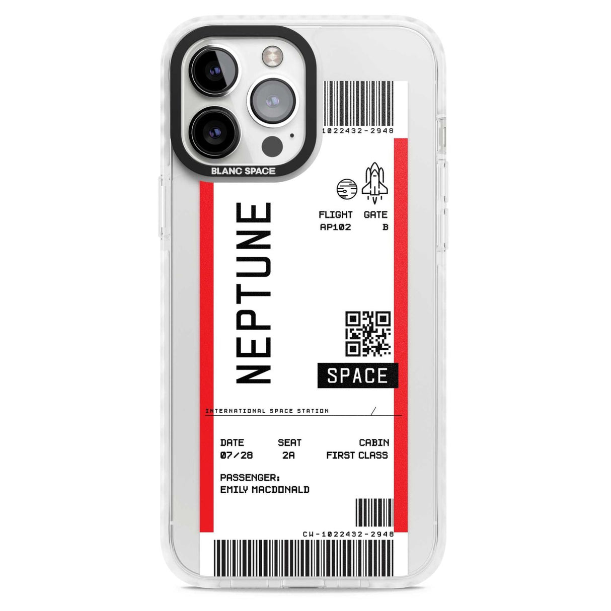 Personalised Neptune Space Travel Ticket