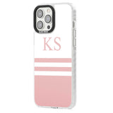 Personalised Minimal Pink Stripes & Initials