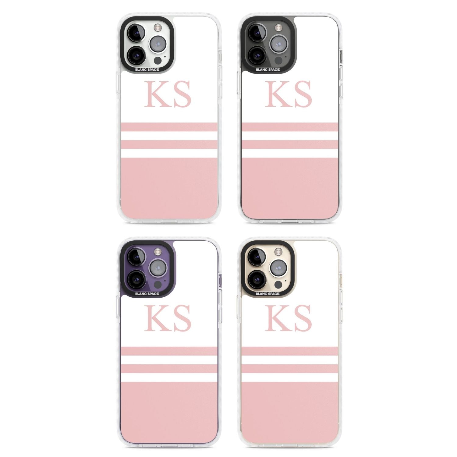 Personalised Pink Stripes & Initials