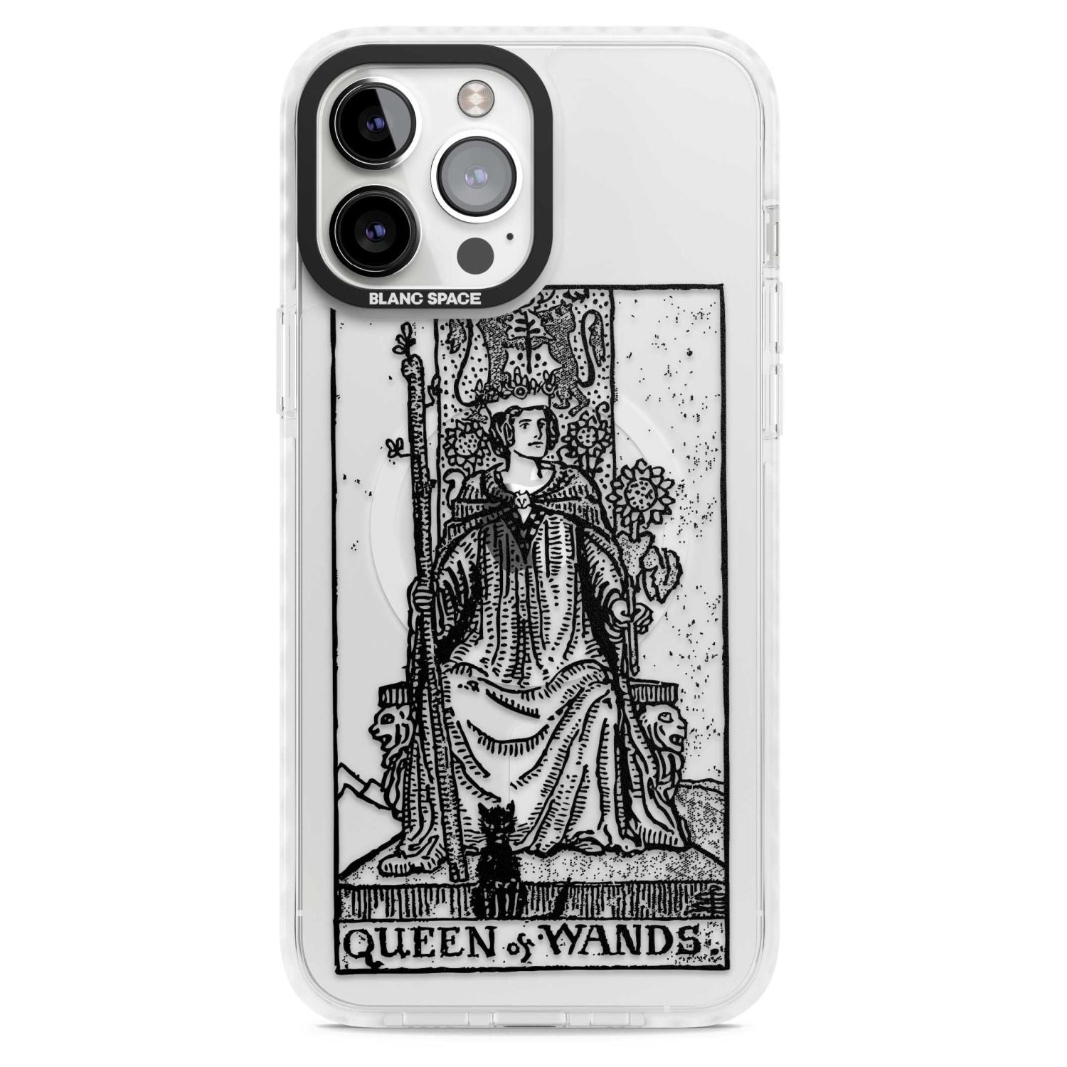 Personalised Queen of Wands Tarot Card - Transparent
