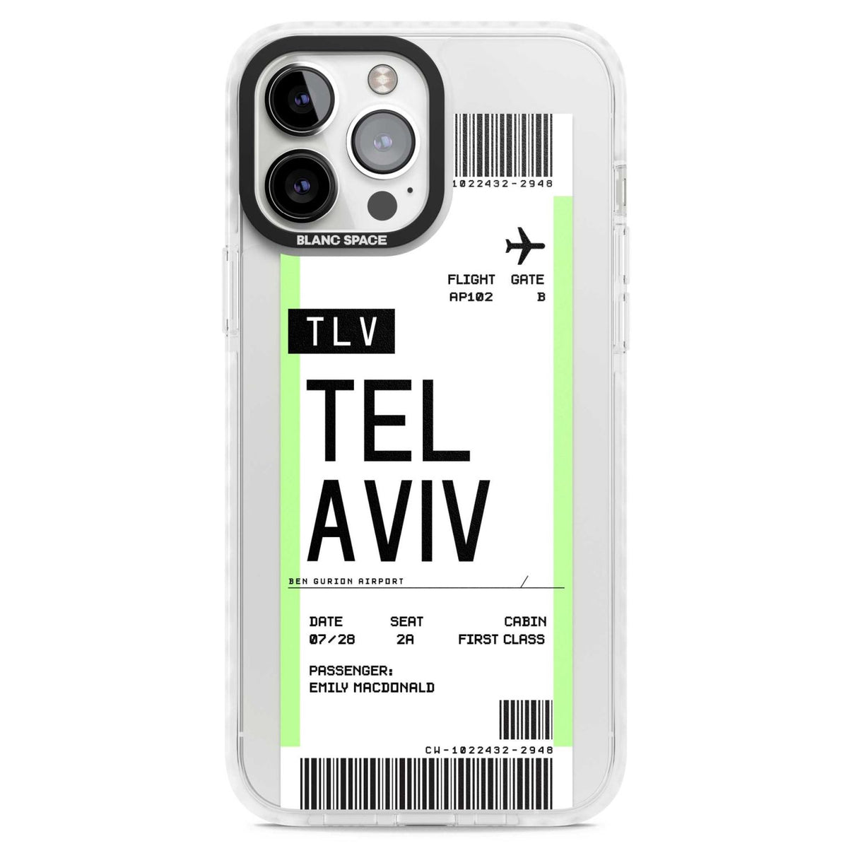 Personalised Tel Aviv Boarding Pass