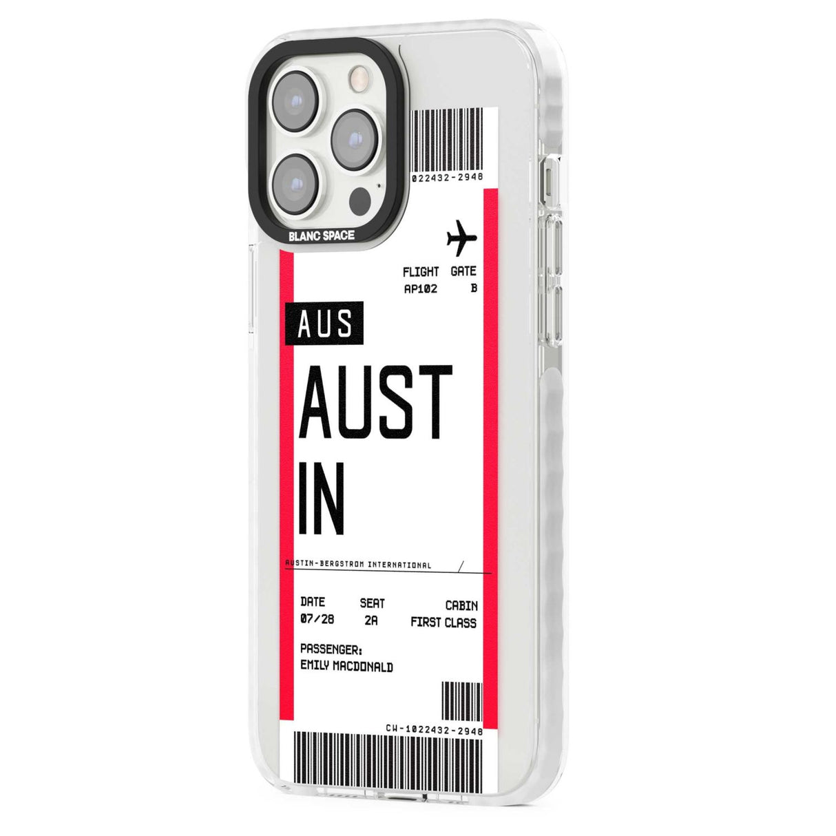 Personalised Austin Boarding Pass
