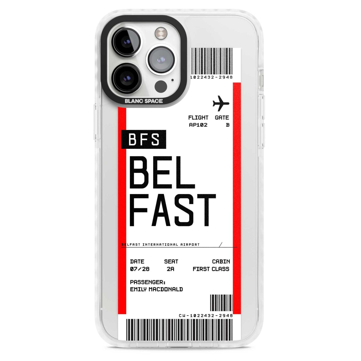 Personalised Belfast Boarding Pass
