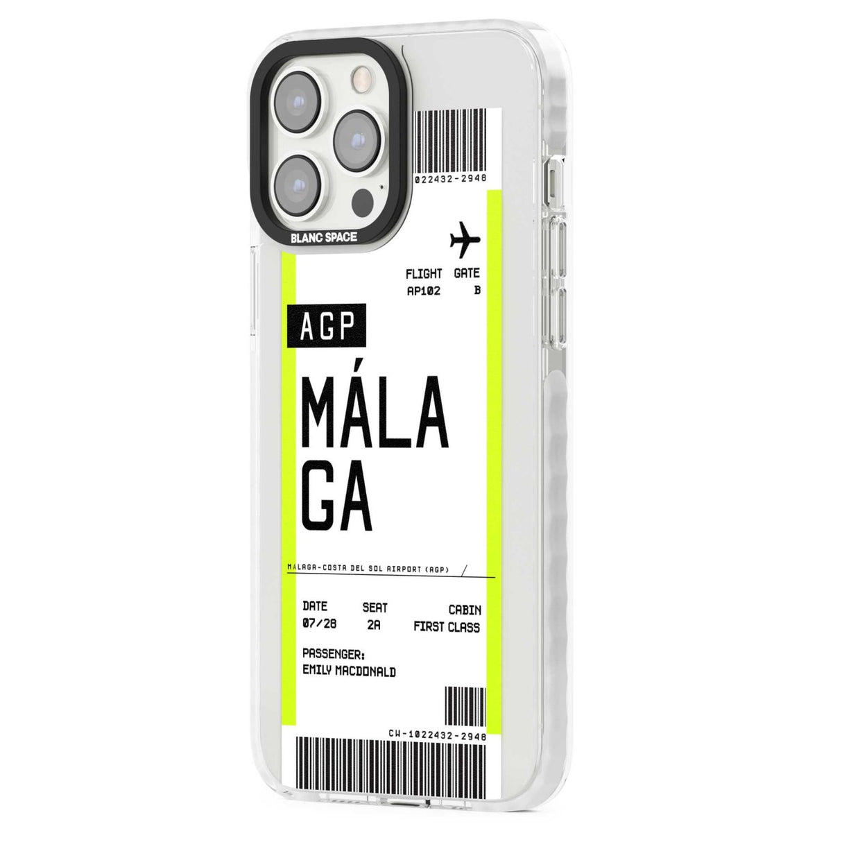 Personalised Málaga Boarding Pass