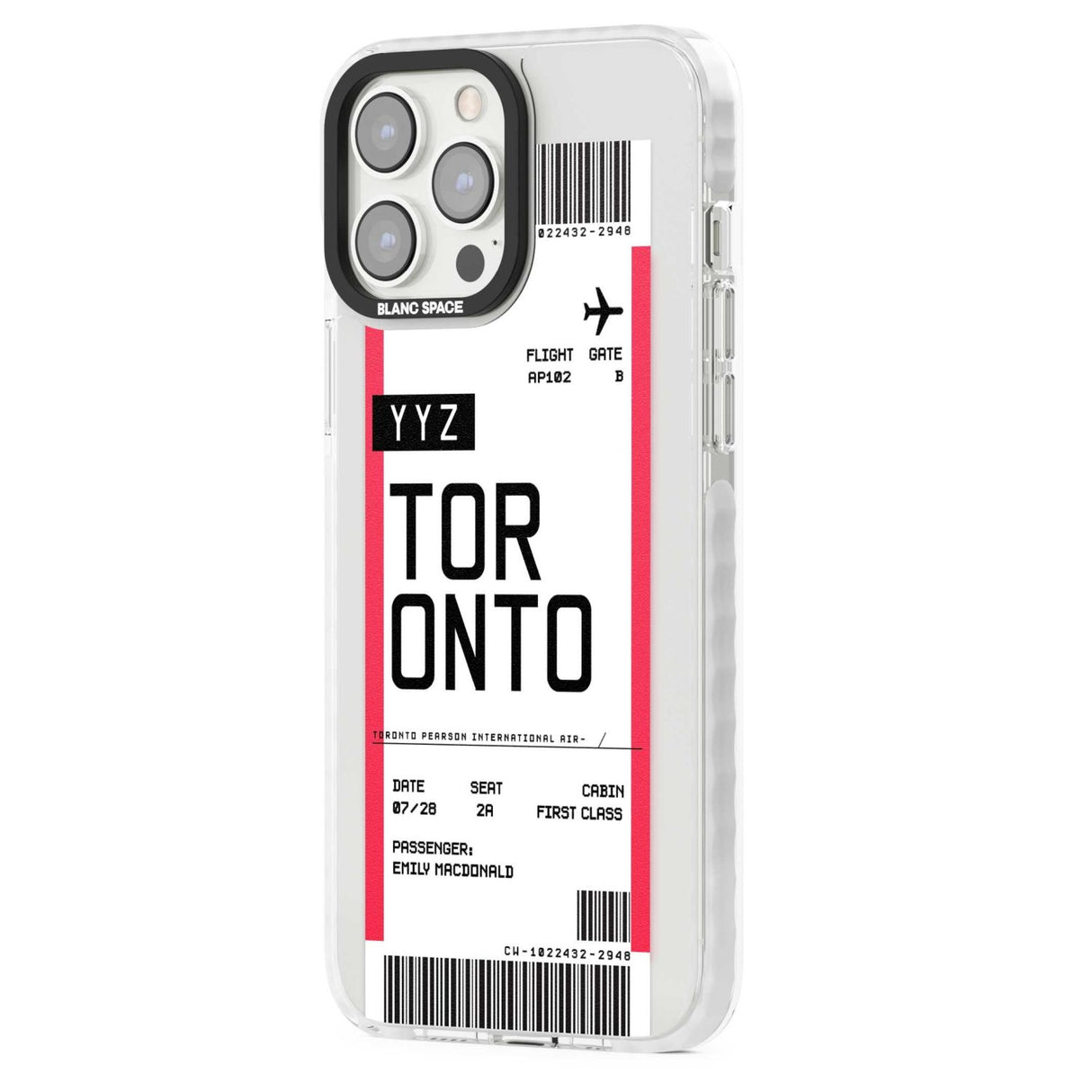 Personalised Toronto Boarding Pass