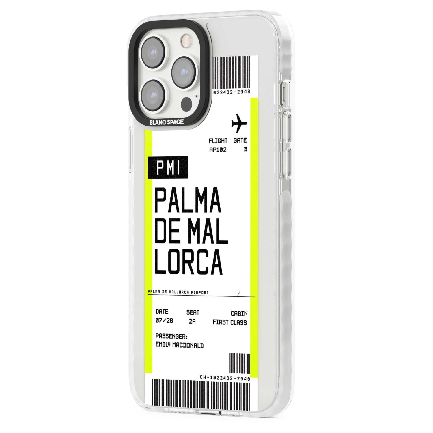 Personalised Palma De Mallorca Boarding Pass