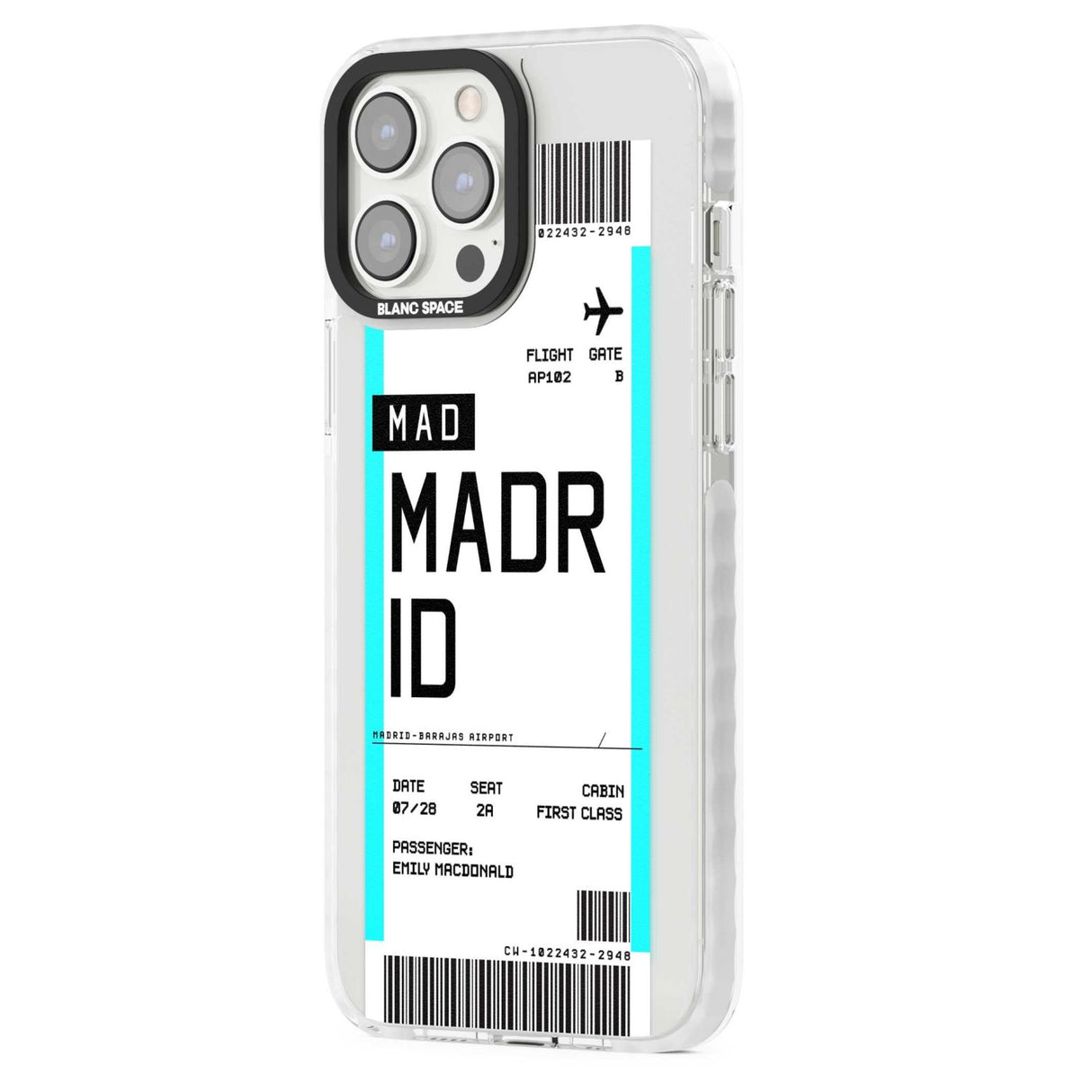 Personalised Madrid Boarding Pass