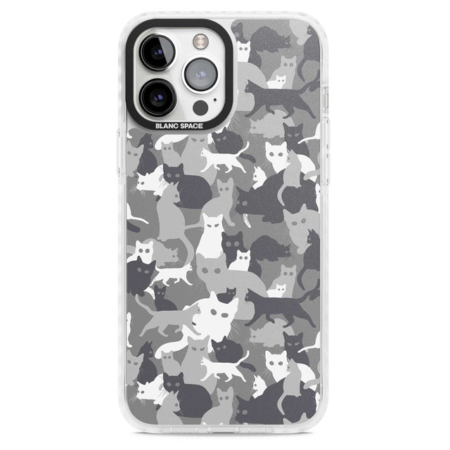 Dark Grey Cat Camouflage Pattern