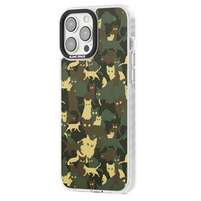 Forest Green Cat Camouflage Pattern