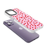 Red on Pink Dalmatian Polka Dot Spots