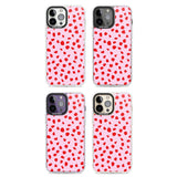 Red on Pink Dalmatian Polka Dot Spots