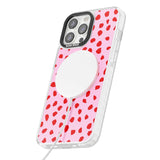 Red on Pink Dalmatian Polka Dot Spots