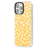 White on Yellow Dalmatian Polka Dot Spots