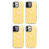 White on Yellow Dalmatian Polka Dot Spots