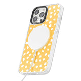 White on Yellow Dalmatian Polka Dot Spots