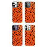 Black & Bright Red Dalmatian Polka Dot Spots