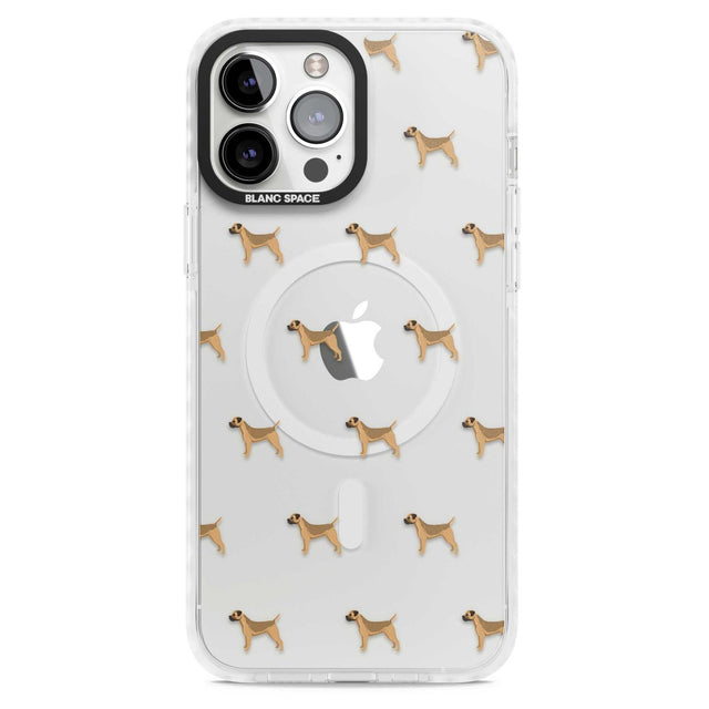 Border Terrier Dog Pattern Clear