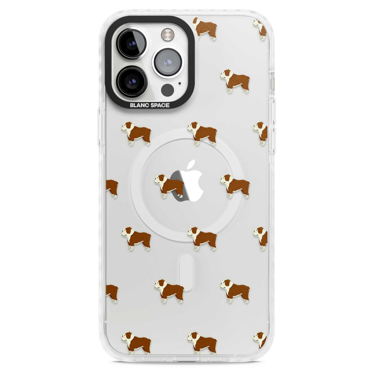 English Bulldog Dog Pattern Clear