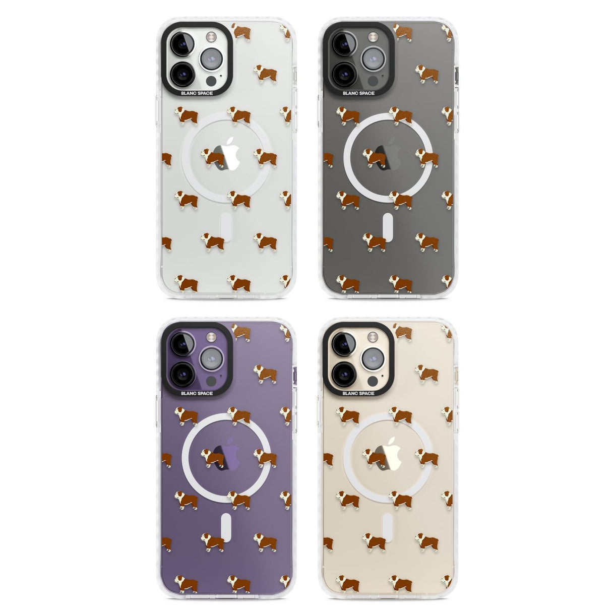 English Bulldog Dog Pattern Clear