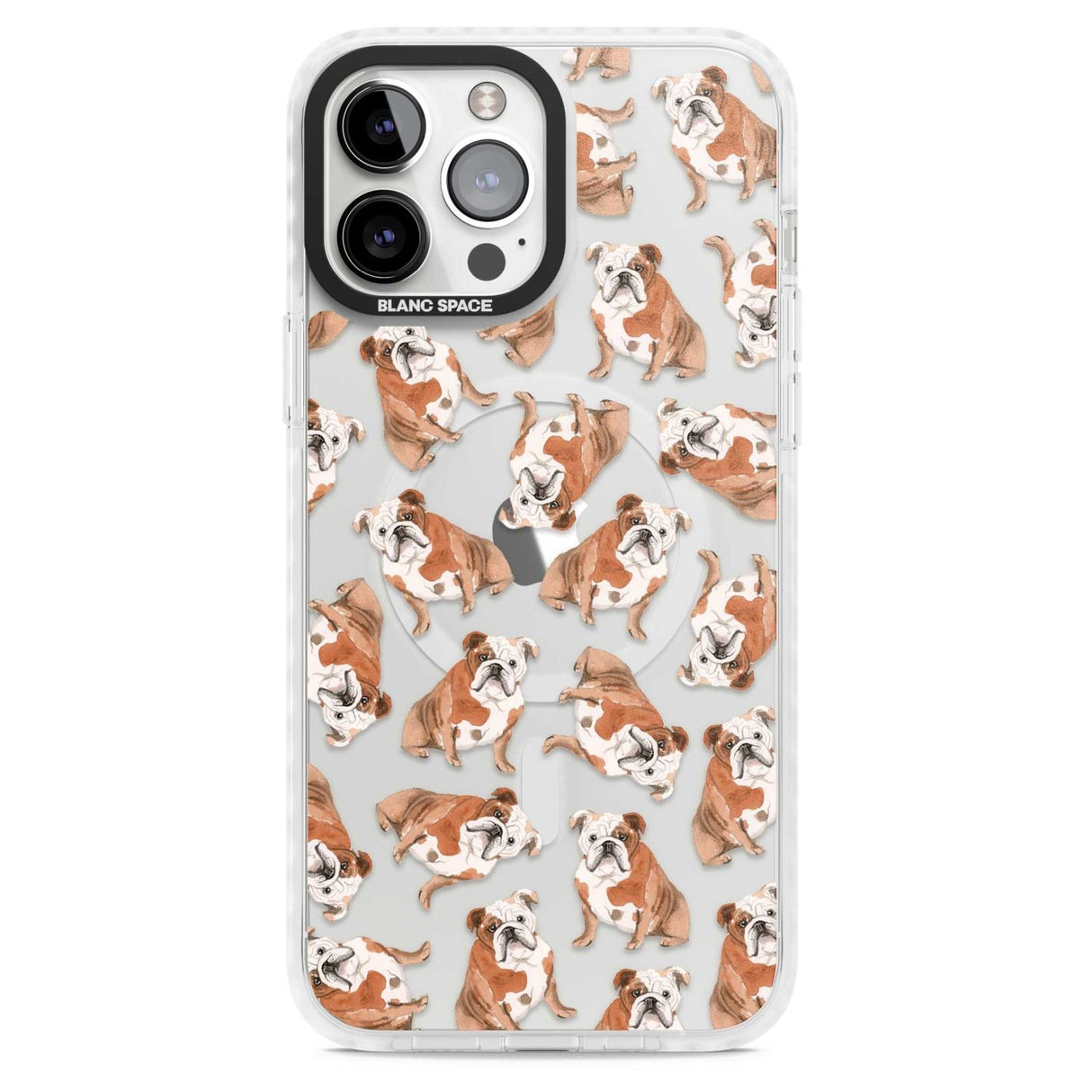 English Bulldog Watercolour Dog Pattern