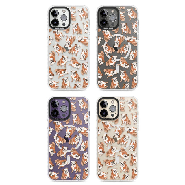 English Bulldog Watercolour Dog Pattern