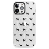 Black Labrador Dog Pattern Clear