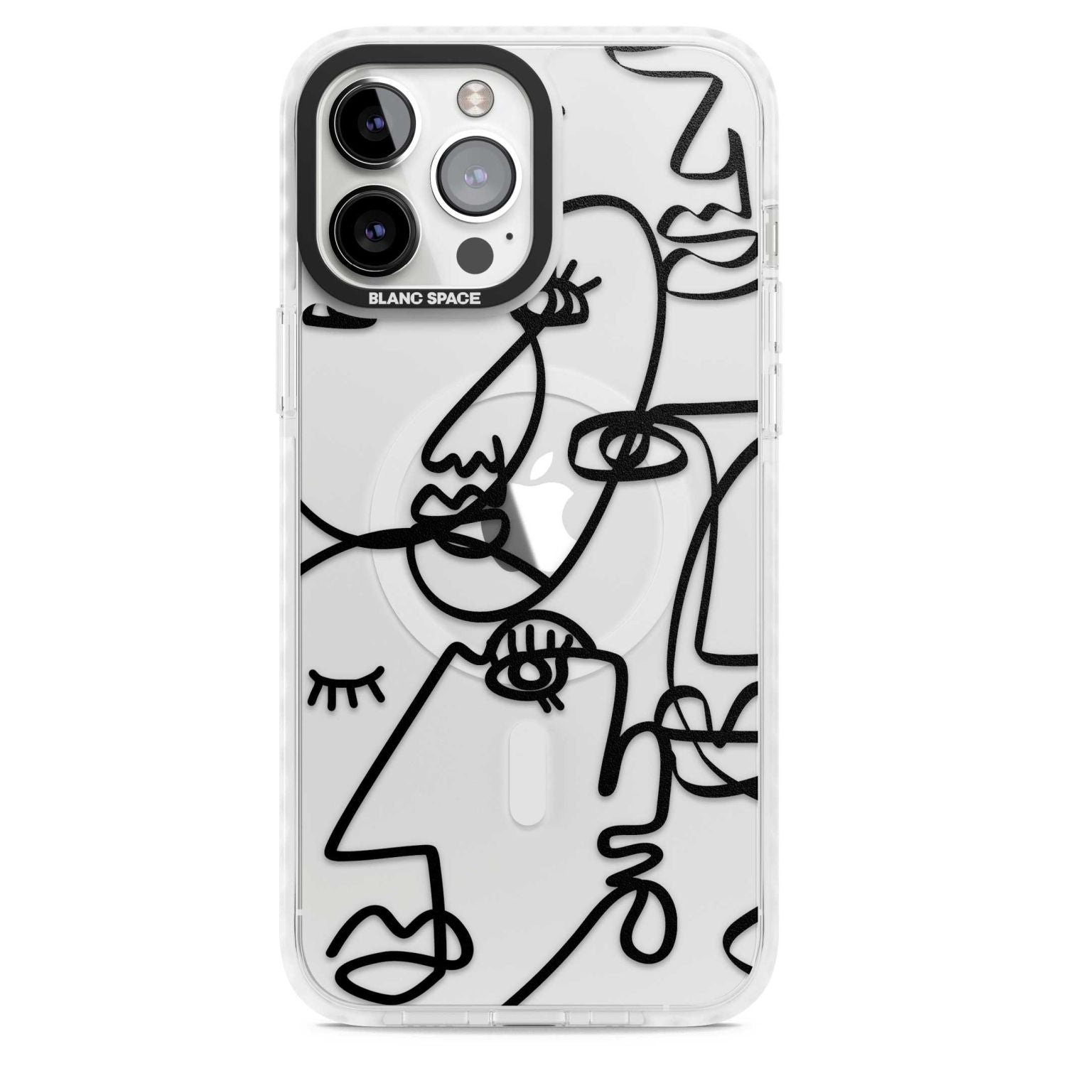 Abstract Line Art Black Clear