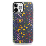 Wildflower & Leaves Cluster Design - Navy