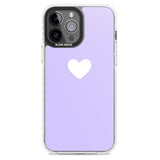 Single Heart White & Pale Purple