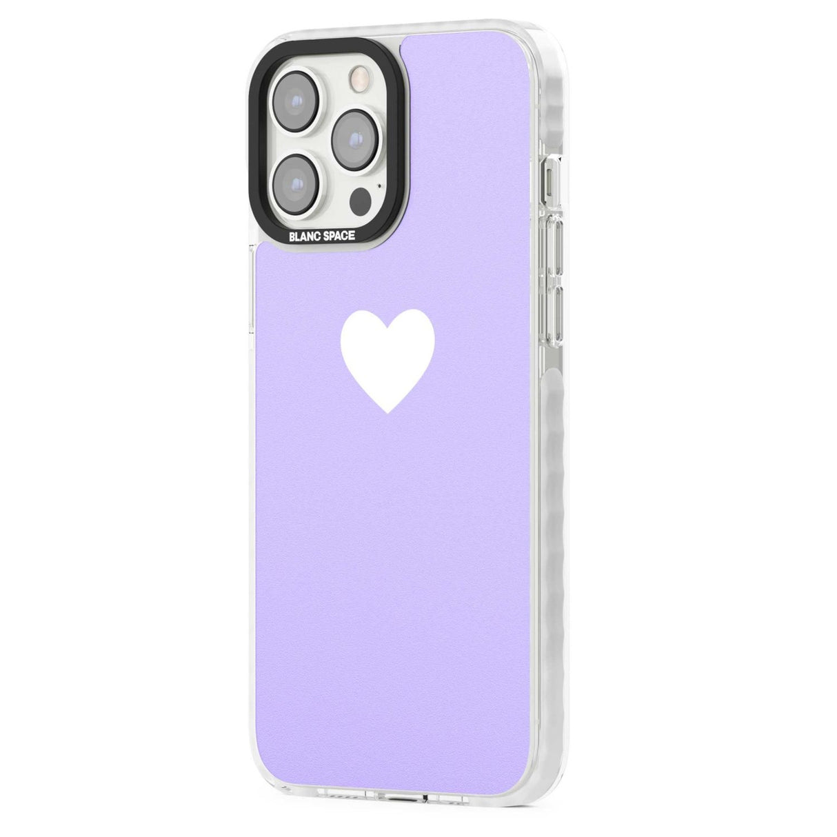 Single Heart White & Pale Purple