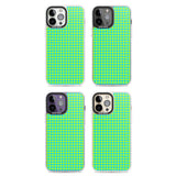 Neon Lime & Turquoise Houndstooth Pattern