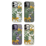 Two Jaguars & Foliage Jungle Cat Pattern