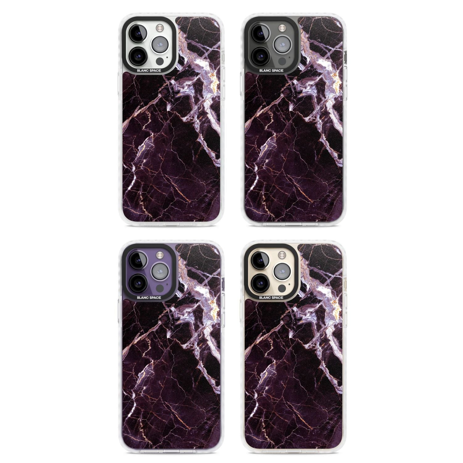 Black, Purple & Yellow shattered Marble