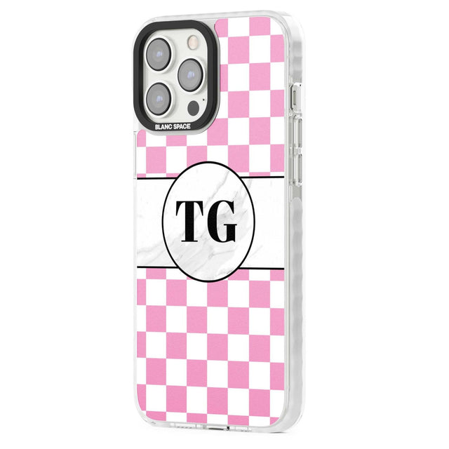 Personalised Monogrammed Pink Check