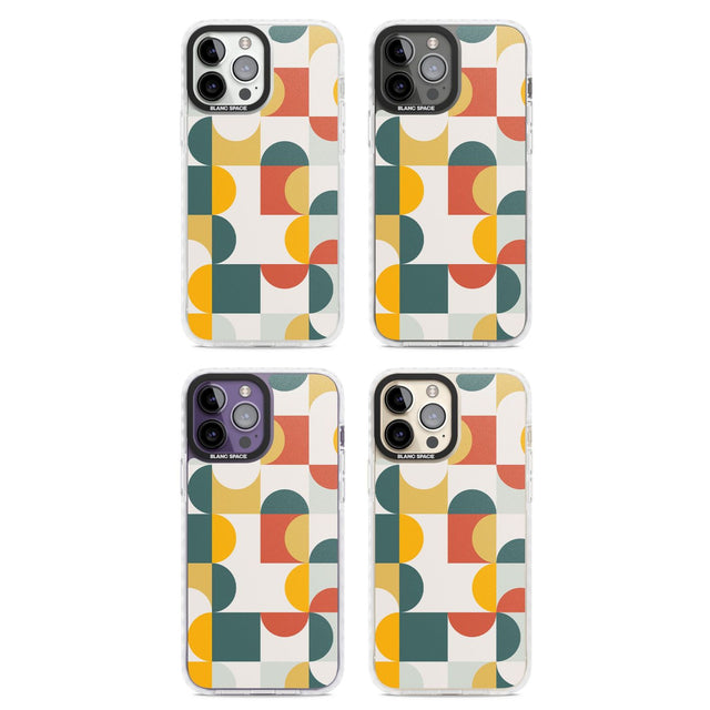 Abstract Retro Shapes: Muted Colour Mix